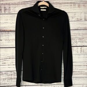 Suitsupply Pure Cotton Mens 13.5/14 35/36 Extra Slim Fit Button LS Black Shirt